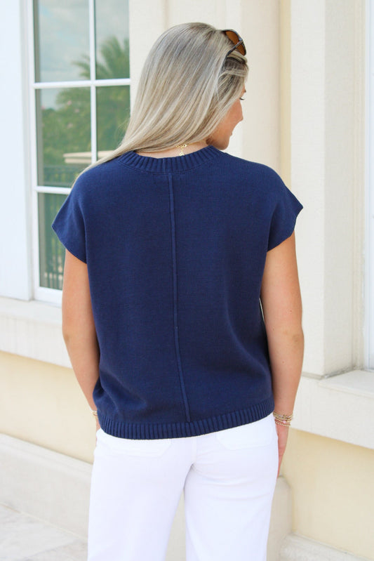 Mimosa Please Pullover Sweater - Navy