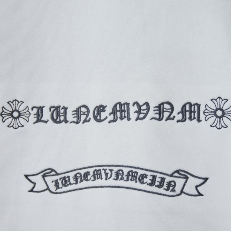 Cross Emblem Leather Patch Sweatshirt