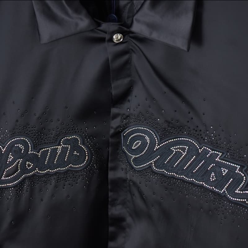 Embroidered Rhinestone Cotton Bomber Jacket