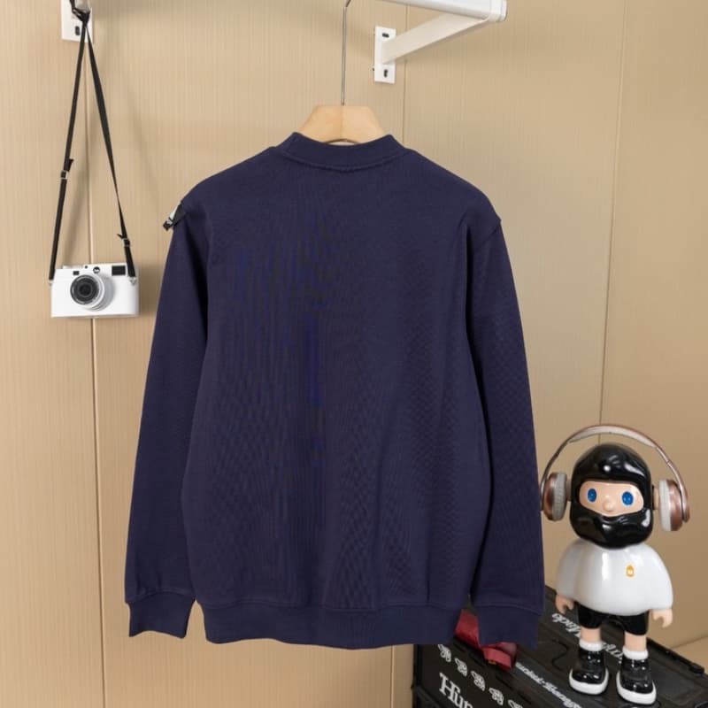 Letter Embroidery Shoulder Patch Sweatshirt