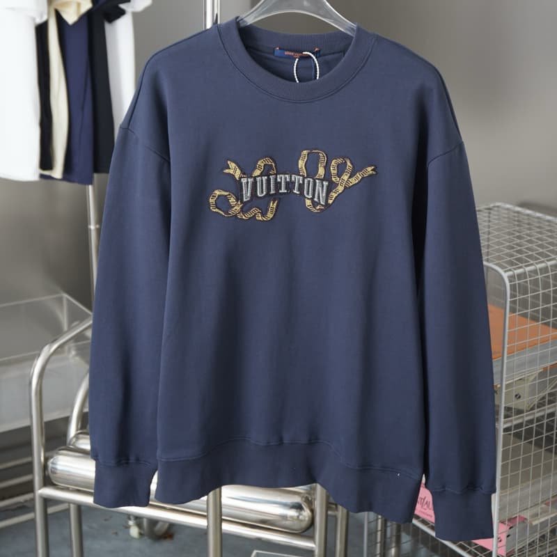 Embroidered Beaded Letter Sweatshirt