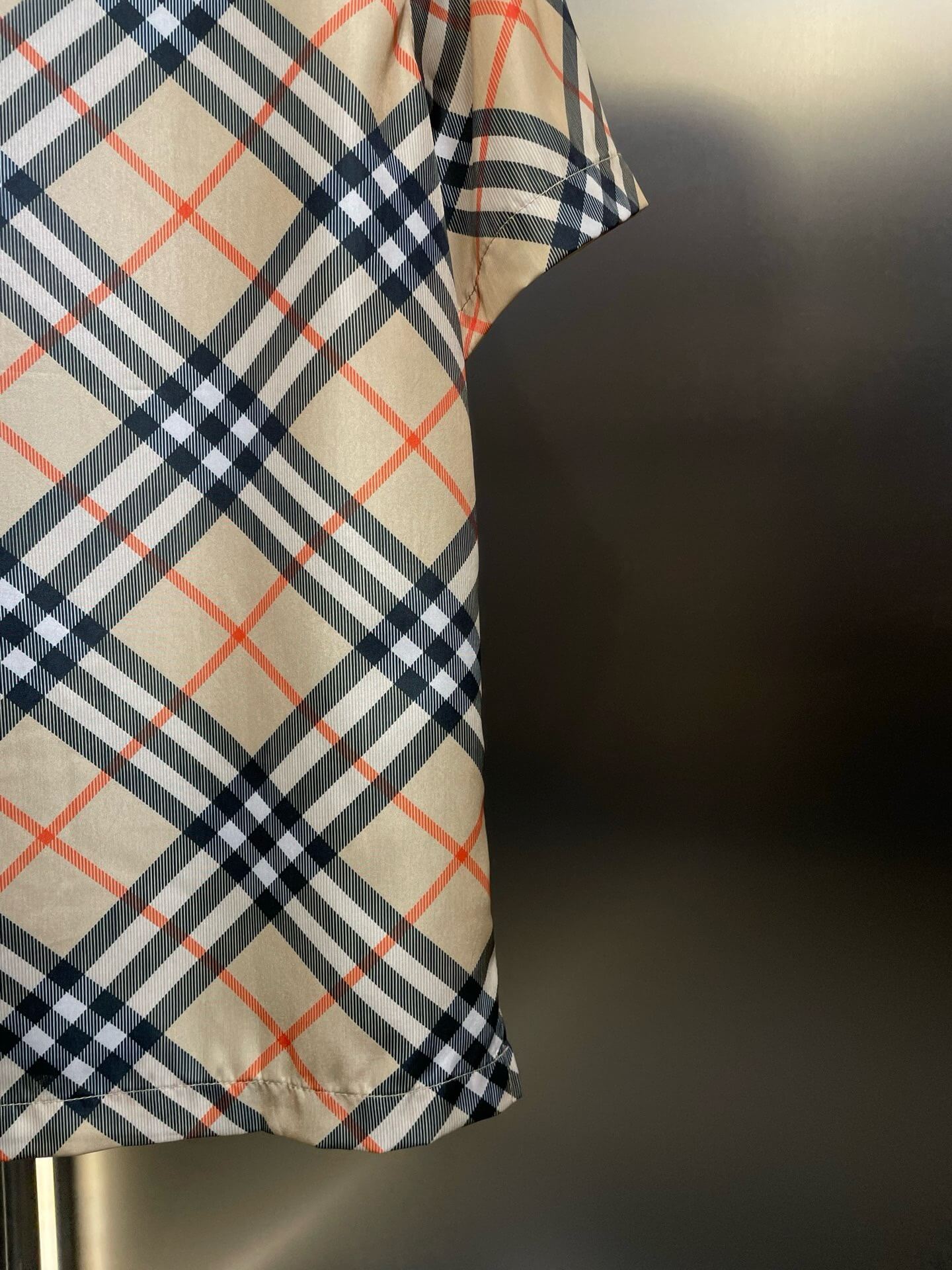 Diagonal Check Short-Sleeve Shirt