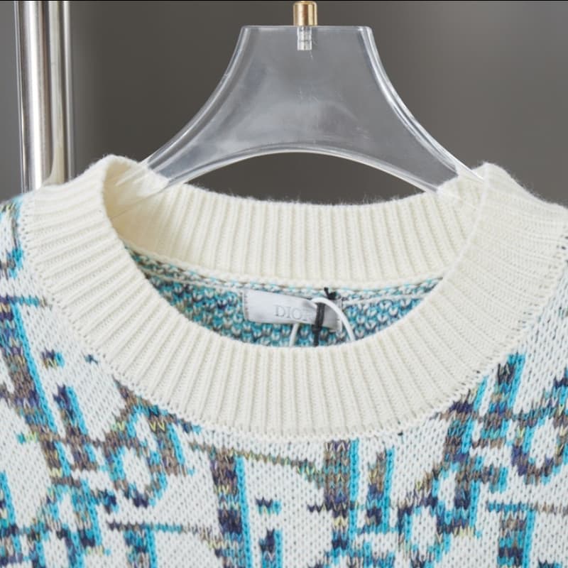 All-Over Jacquard Crewneck Sweater