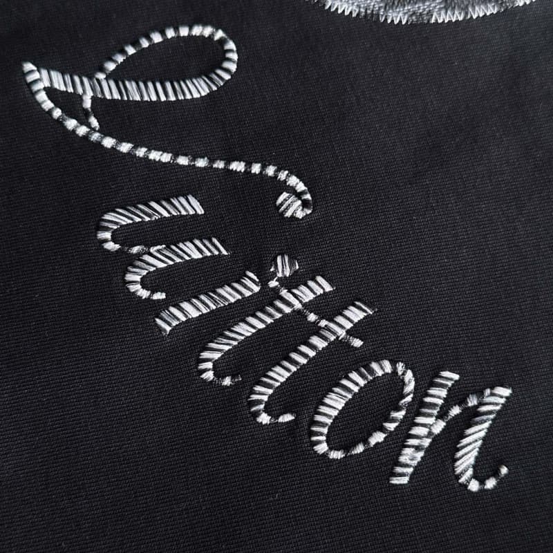 Letter Embroidered Monogram Flower Sweatshirt