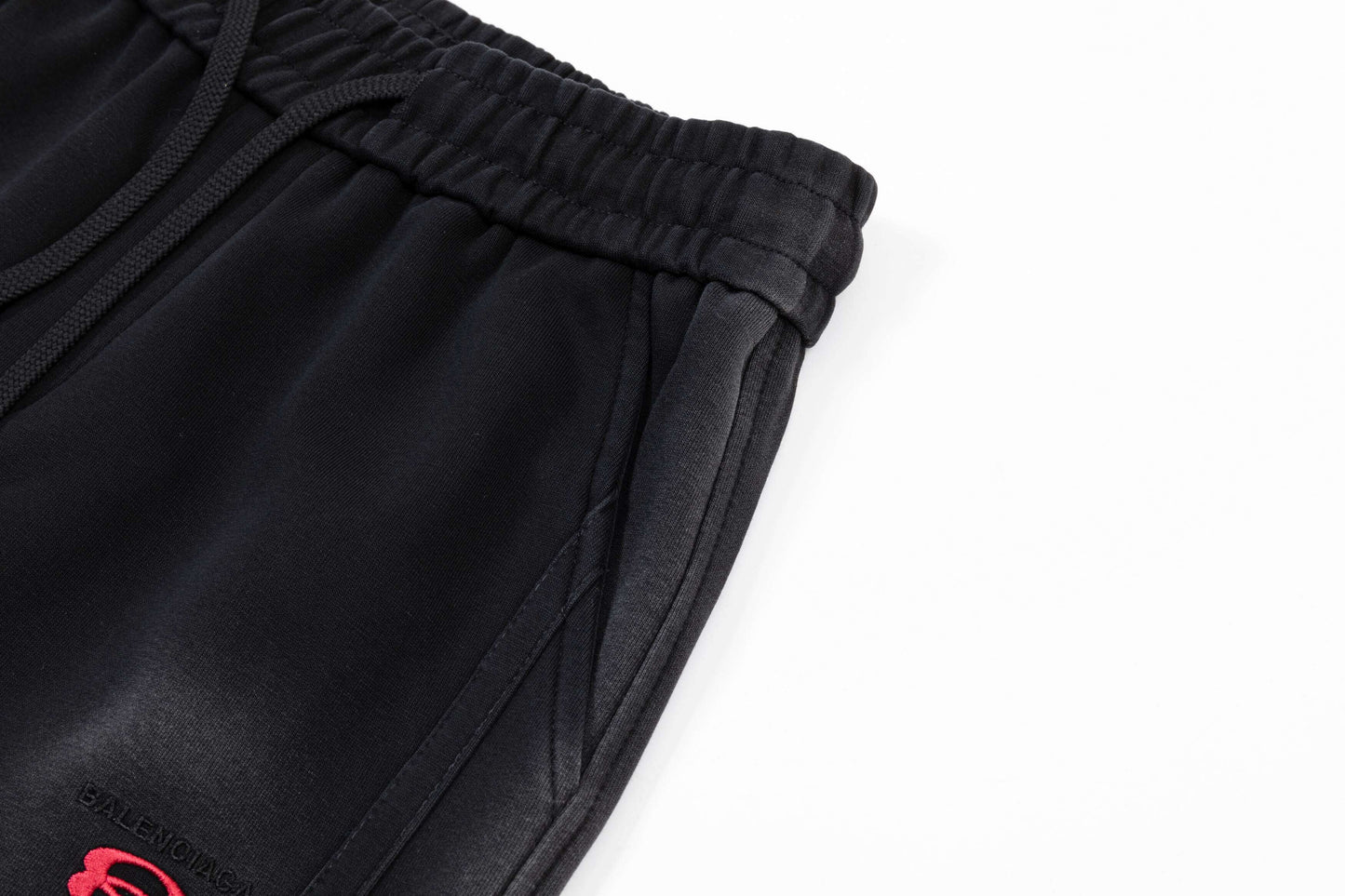 Red Circle Embroidered Pants
