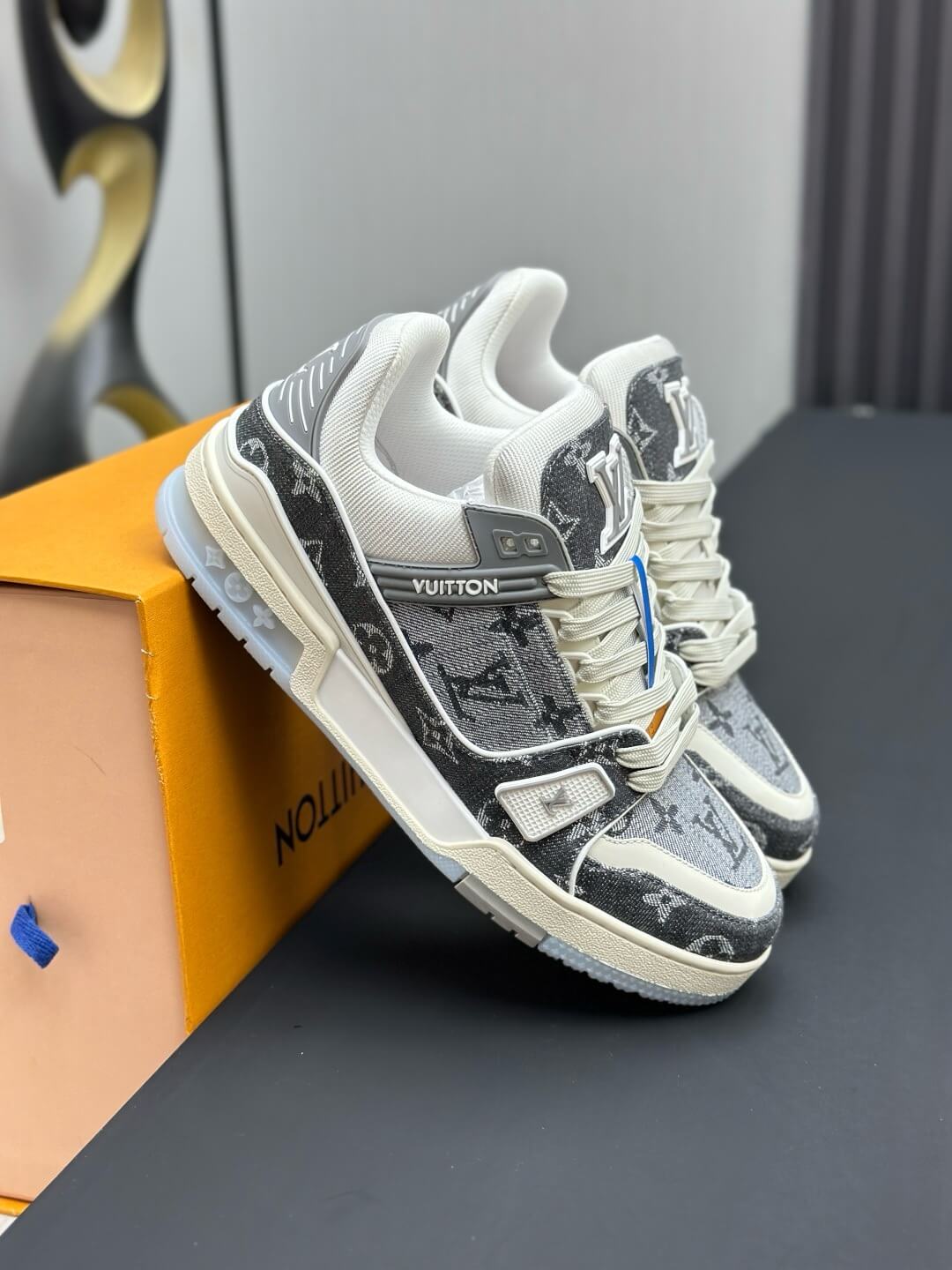 Gray All-Over Jacquard Sneaker