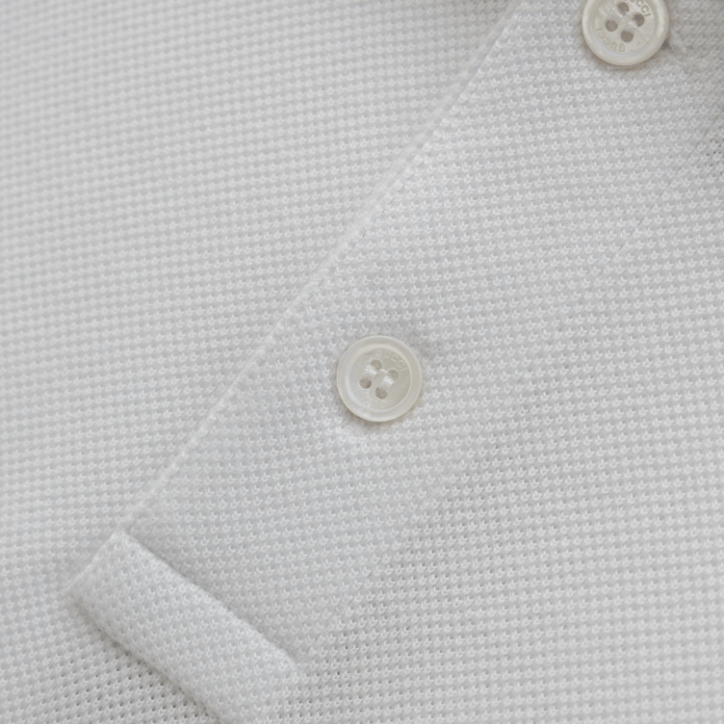 Chic Overlapping Print Polo Shirt