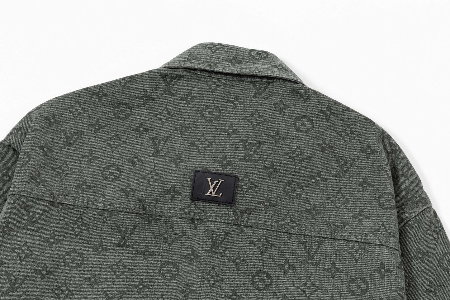 All-Over Jacquard Denim Sweatshirt