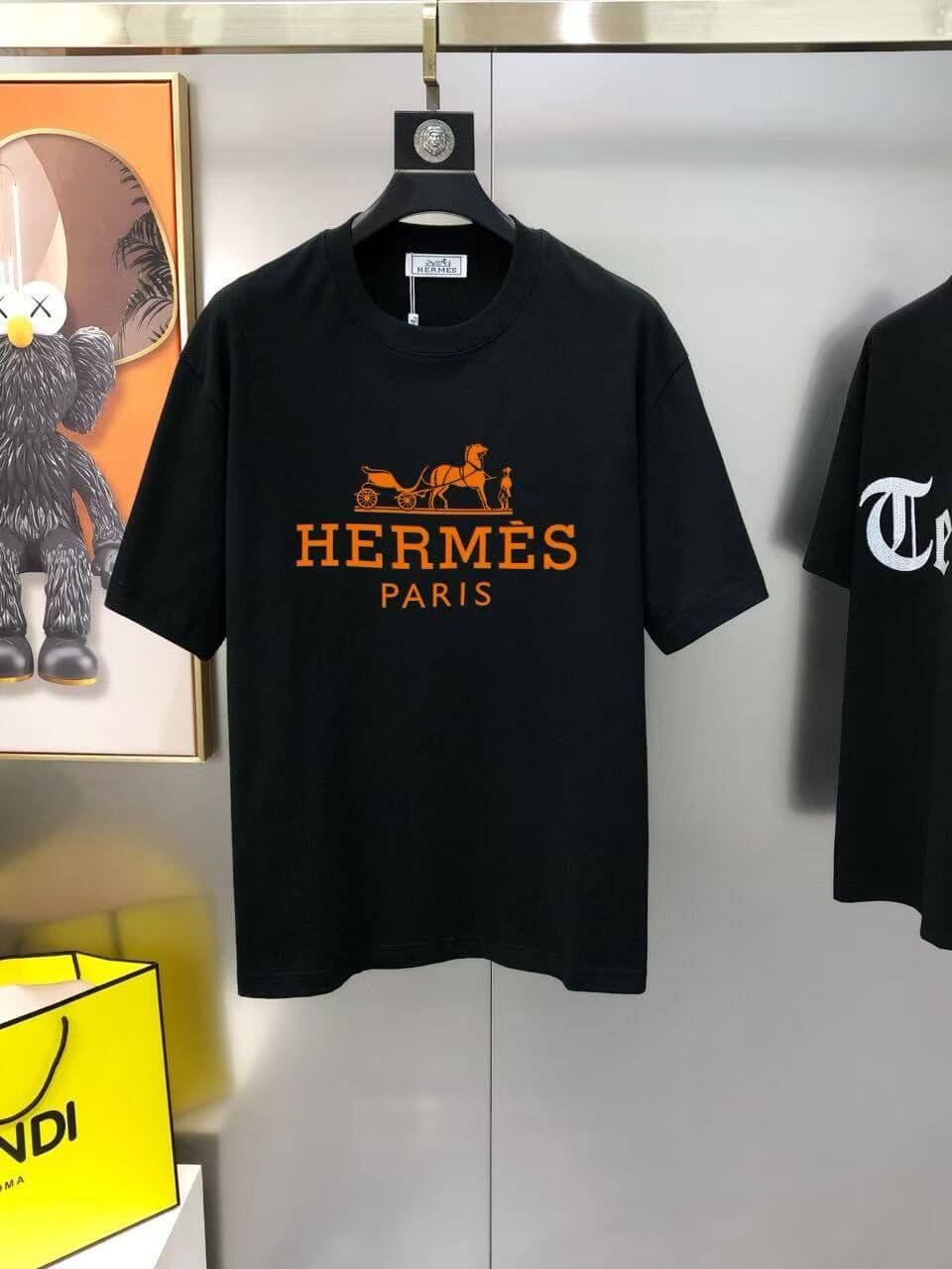 Orange Pattern Print T-Shirt