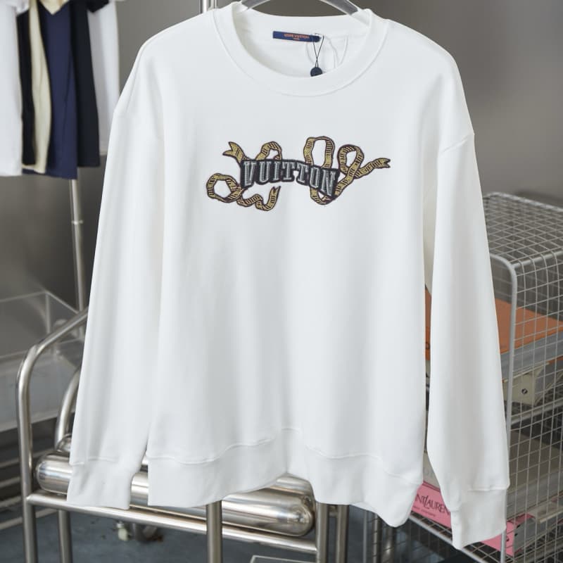 Embroidered Beaded Letter Sweatshirt