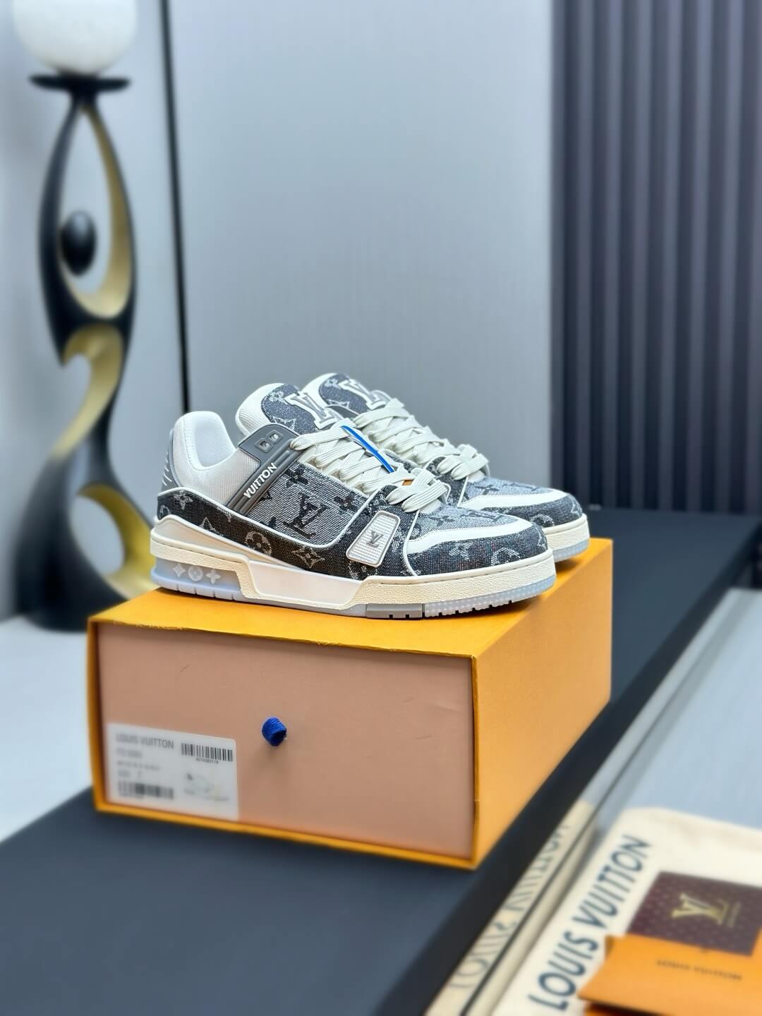 Gray All-Over Jacquard Sneaker