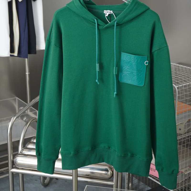 Classic Calf Leather Pocket Hoodie