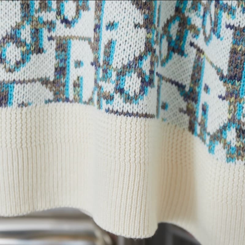 All-Over Jacquard Crewneck Sweater