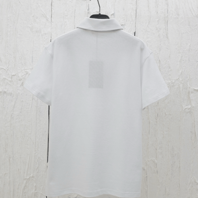 Chic Overlapping Print Polo Shirt