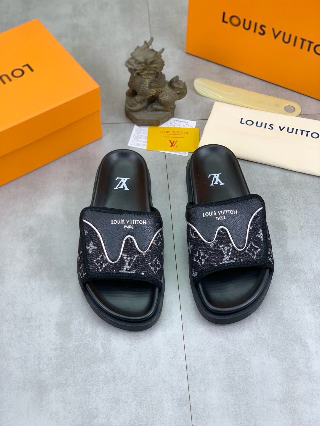 Cowhide Patch Slippers