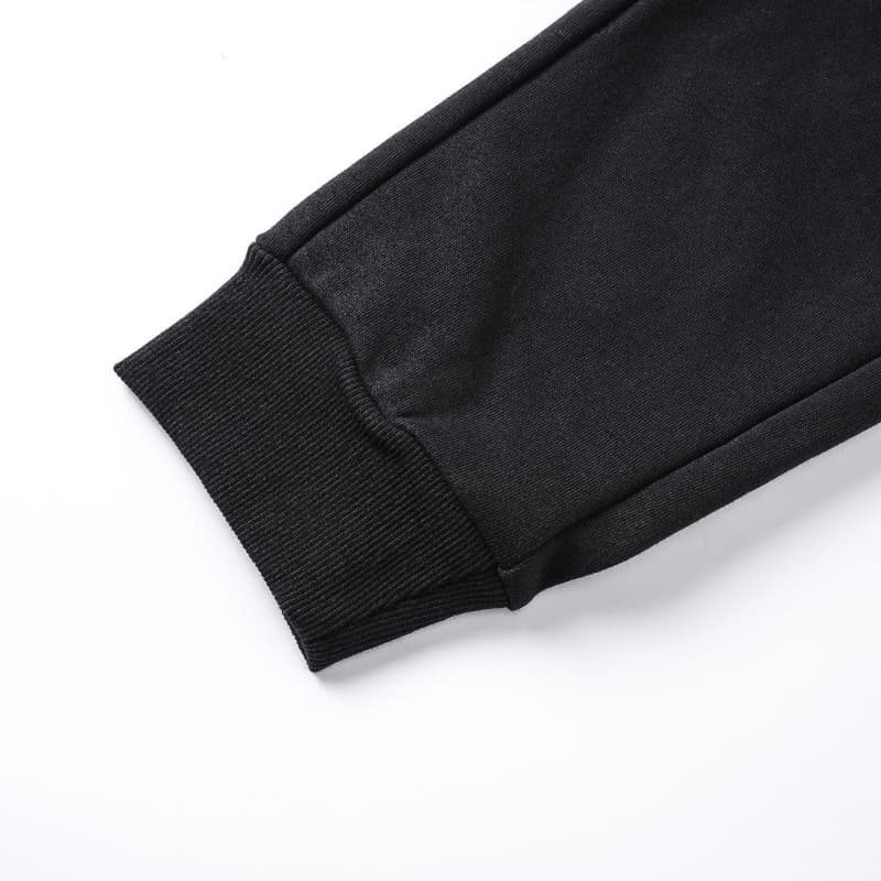 Letter Colorblock Embroidery Pants
