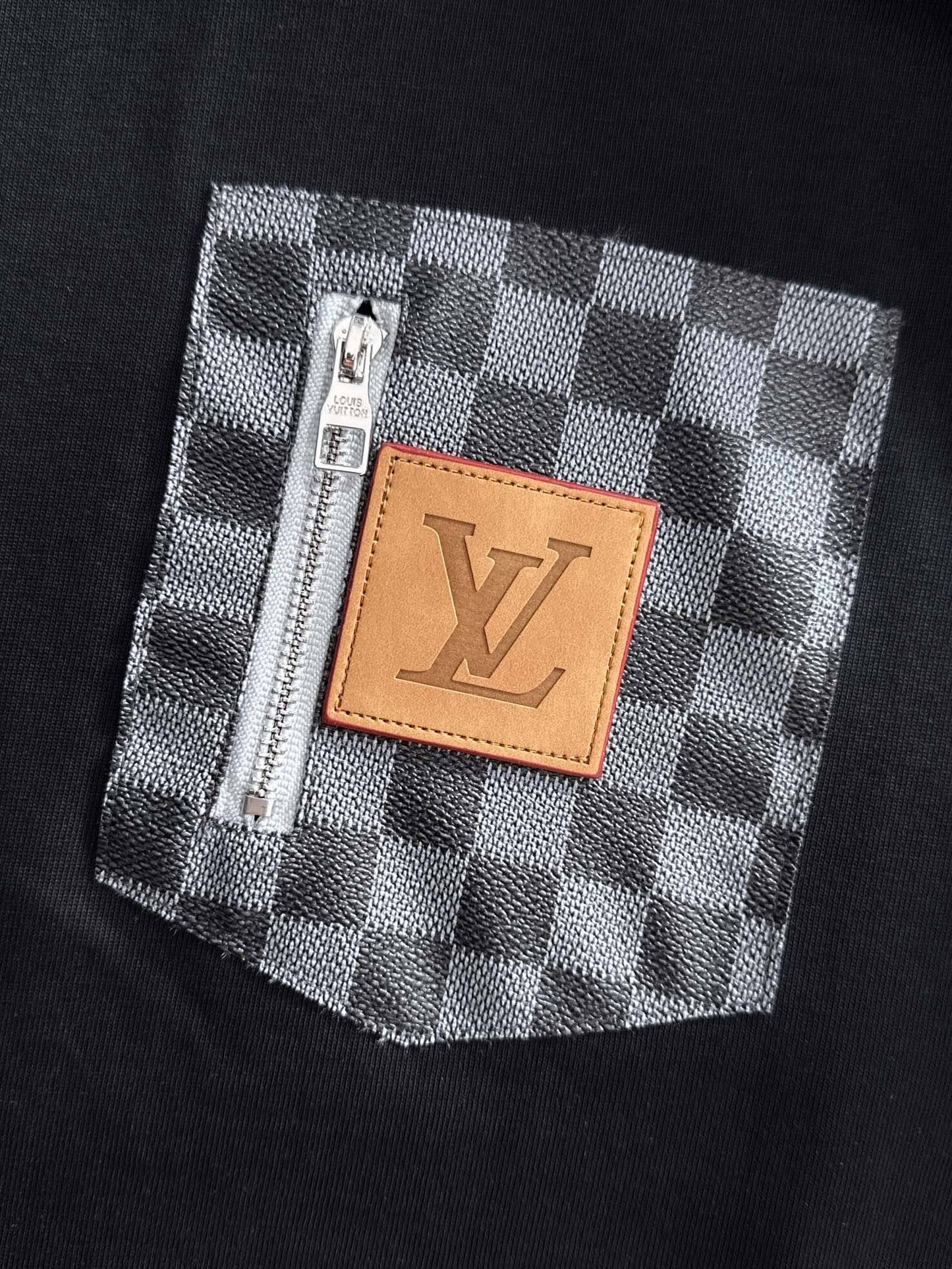 Plaid Pocket Zipper Sweatshirt