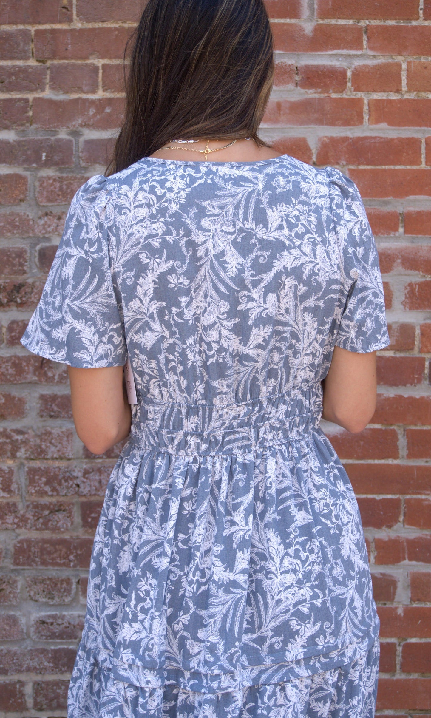 Floral Pintuck Maxi Dress