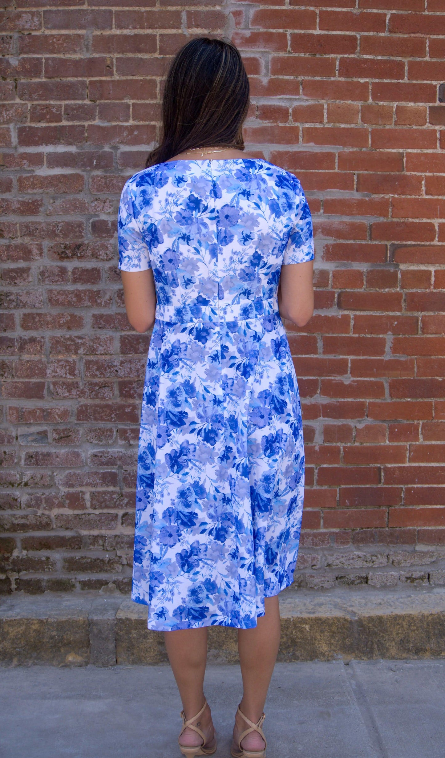 London Times A-Line Midi Dress