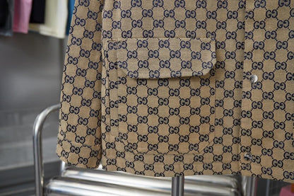 Navy Jacket with Double-G Design