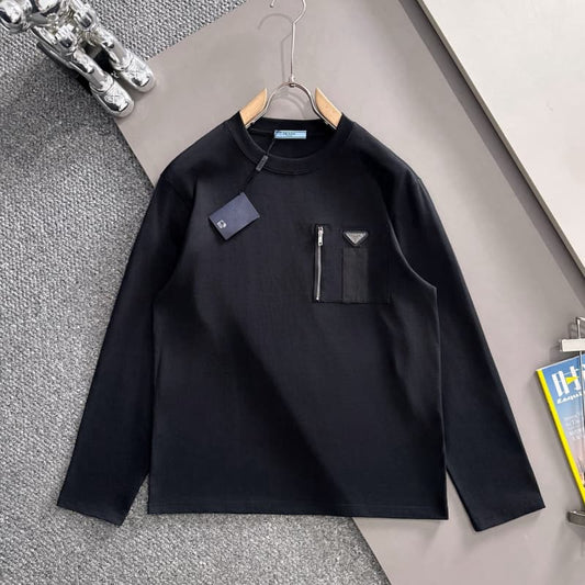 Streetwear Triangle Emblem Zip Sweatshirt