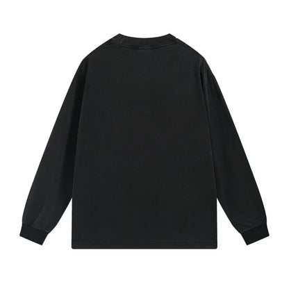 Vintage Double-B Letter Print Long Sleeve