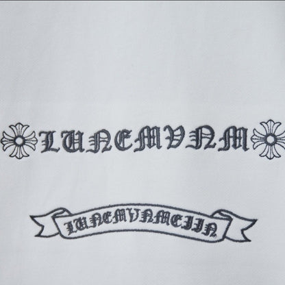 Cross Emblem Leather Patch Sweatshirt