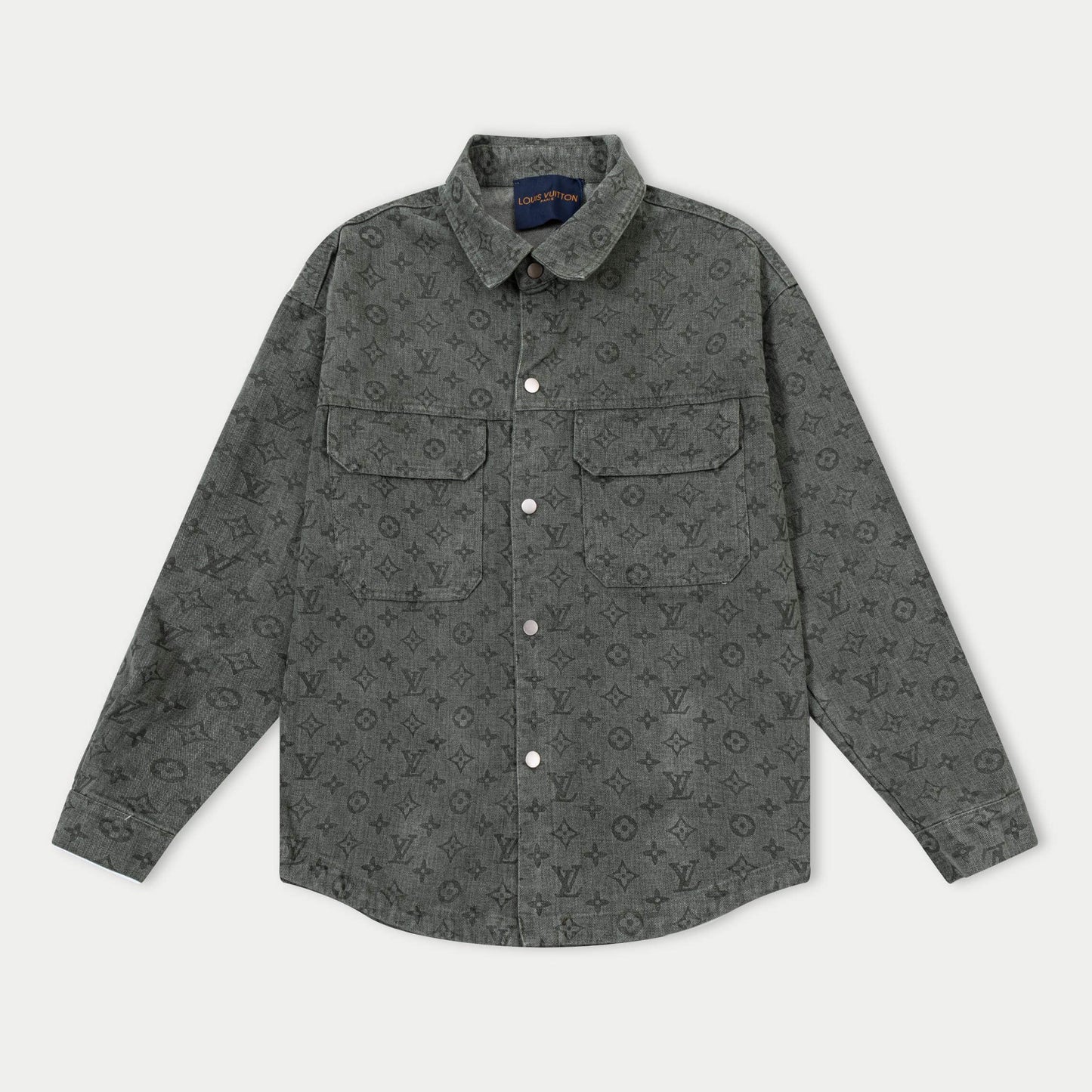 All-Over Jacquard Denim Sweatshirt