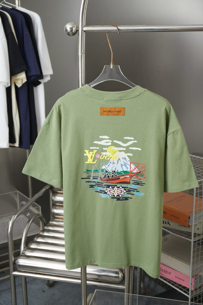 Foam Sailboat Print T-Shirt