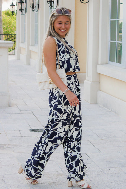 Thoughts Of You Wide Leg Pants - Navy