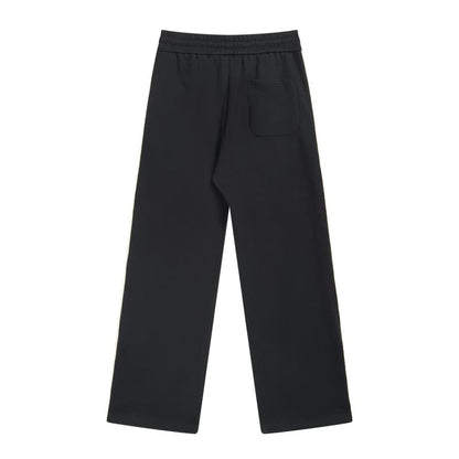 Embroidered Patch Tape Letter Pants