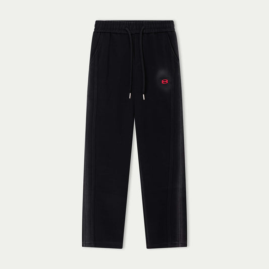 Red Circle Embroidered Pants
