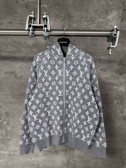 Gray All-Over Print Jacket