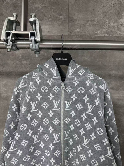 Gray All-Over Print Jacket