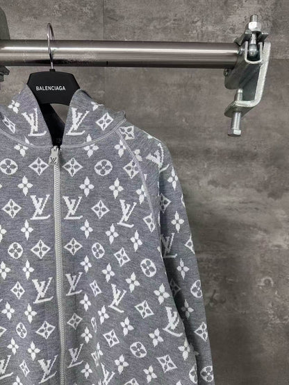 Gray All-Over Print Jacket