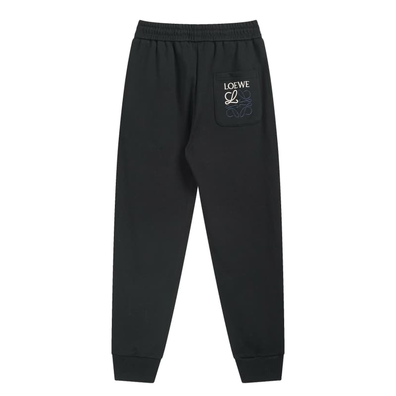 Letter Colorblock Embroidery Pants