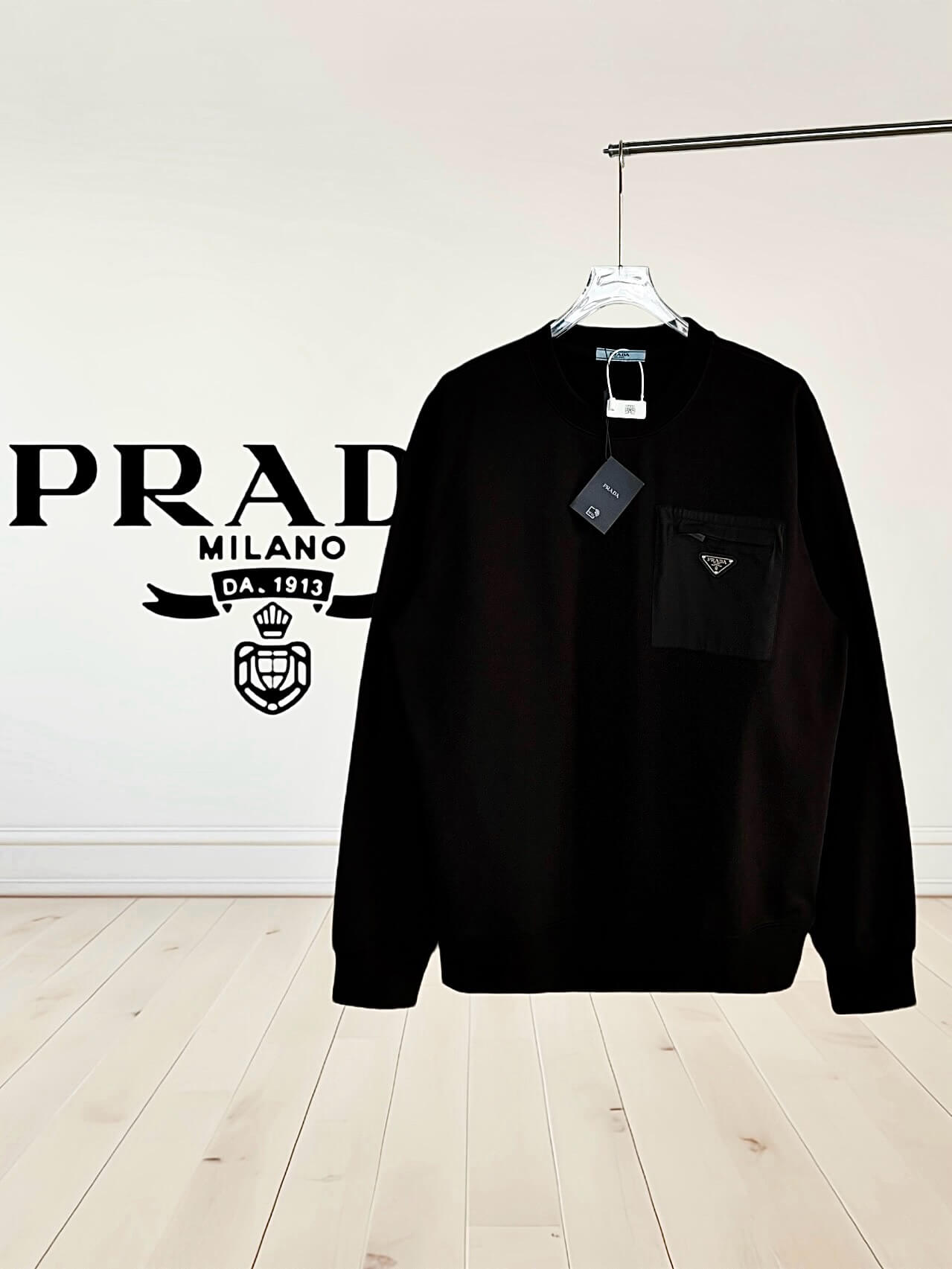 Triangle Zip-Front Sweatshirt