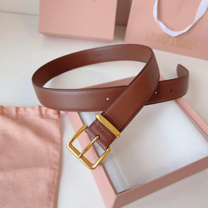 Vintage Minimalist Letter-Engraved Belt