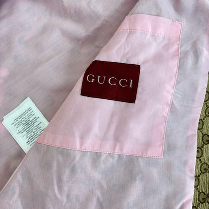 Khaki and Pink Patchwork Embroidered Jacket