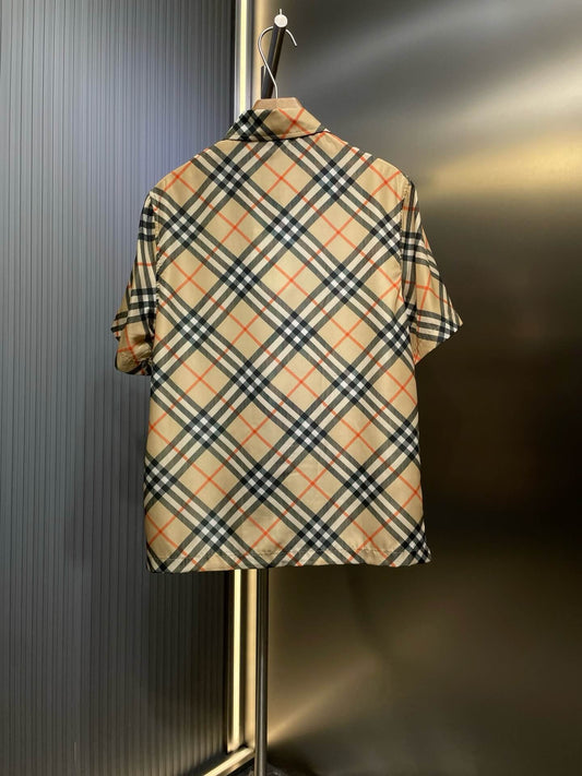 Diagonal Check Short-Sleeve Shirt