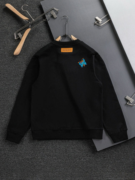 Butterfly Embroidered Sweatshirt