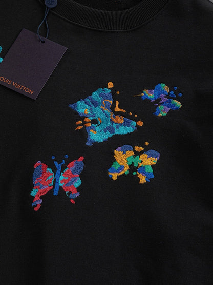 Butterfly Embroidered Sweatshirt