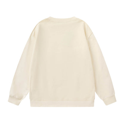 Cat Hugging Duck Print Sweatshirt