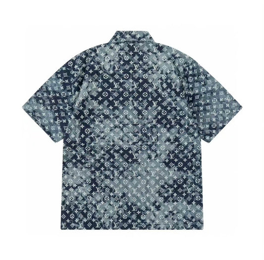 New All-Over Print Denim Shirt