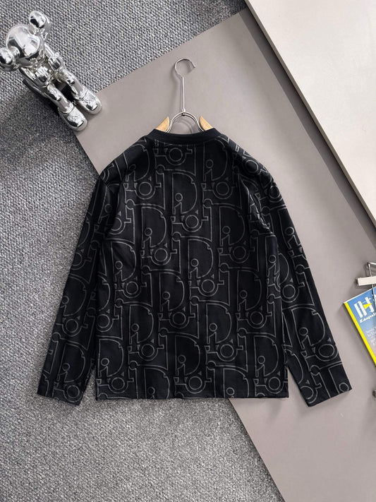All-Over Distressed Pattern Sweatshirt