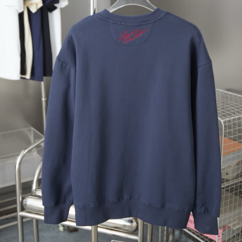 Embroidered Beaded Letter Sweatshirt