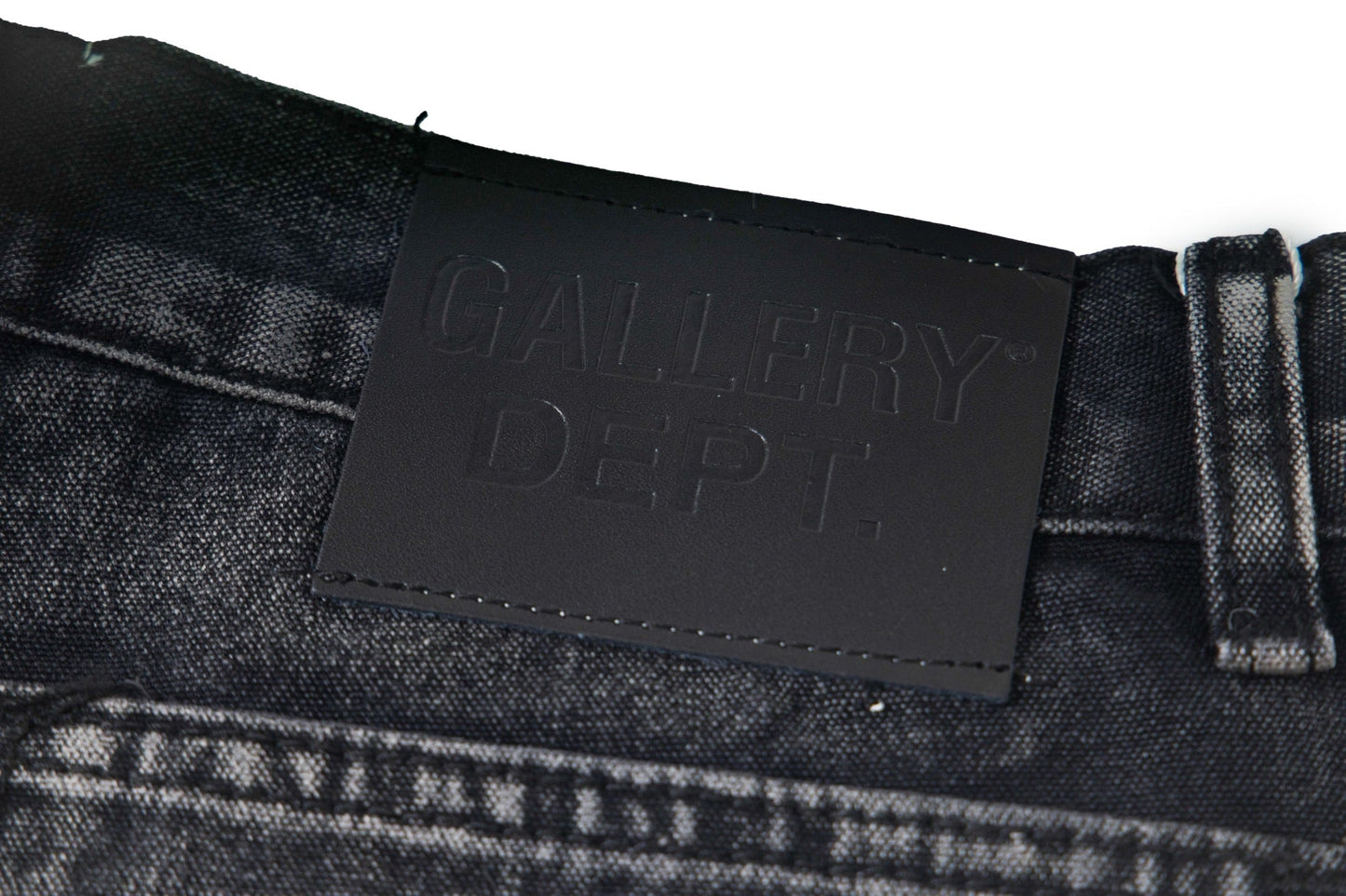 Black Graffiti Splash Paint Washed Denim Pants