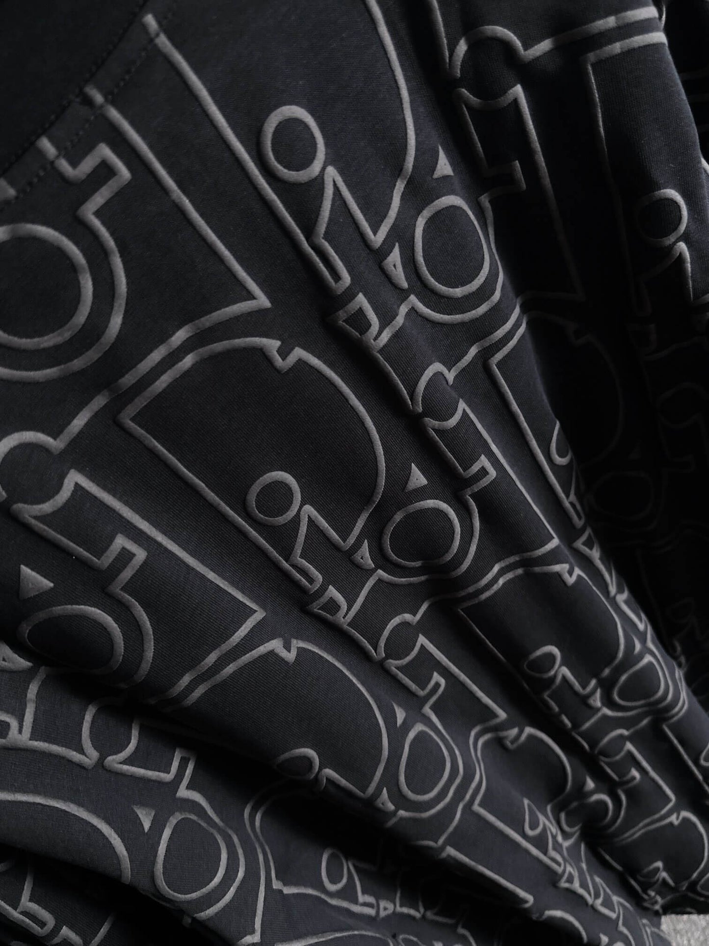 All-Over Distressed Pattern Sweatshirt