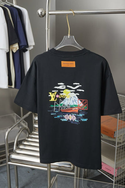 Foam Sailboat Print T-Shirt