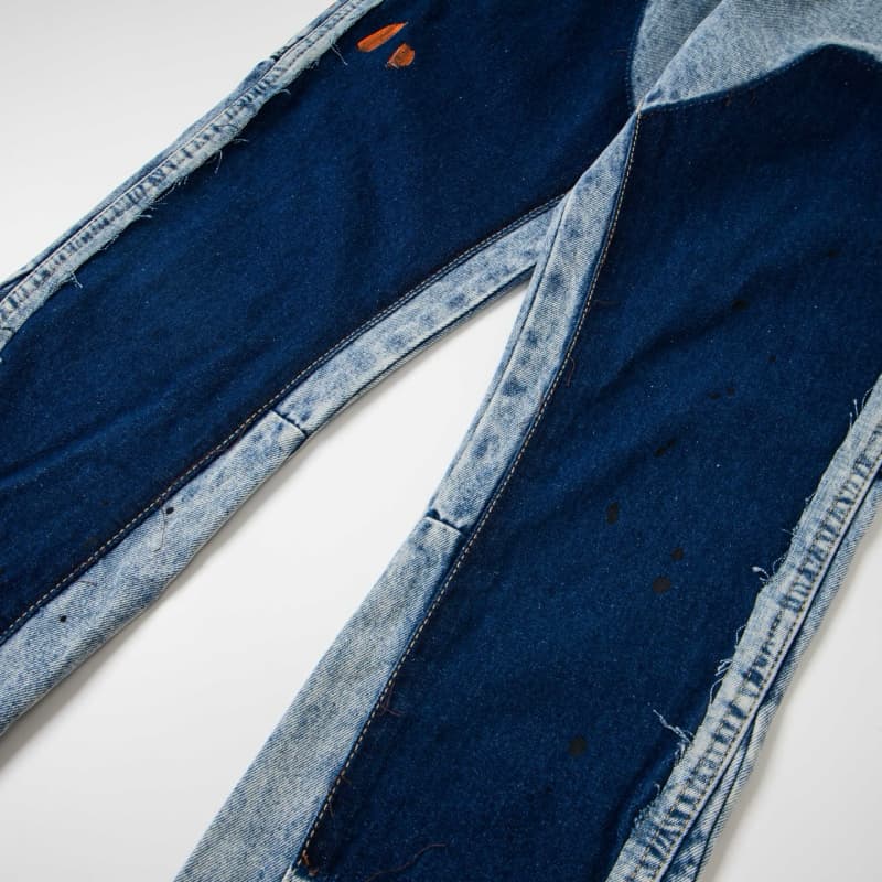 Graffiti Splash Paint Washed Denim Pants